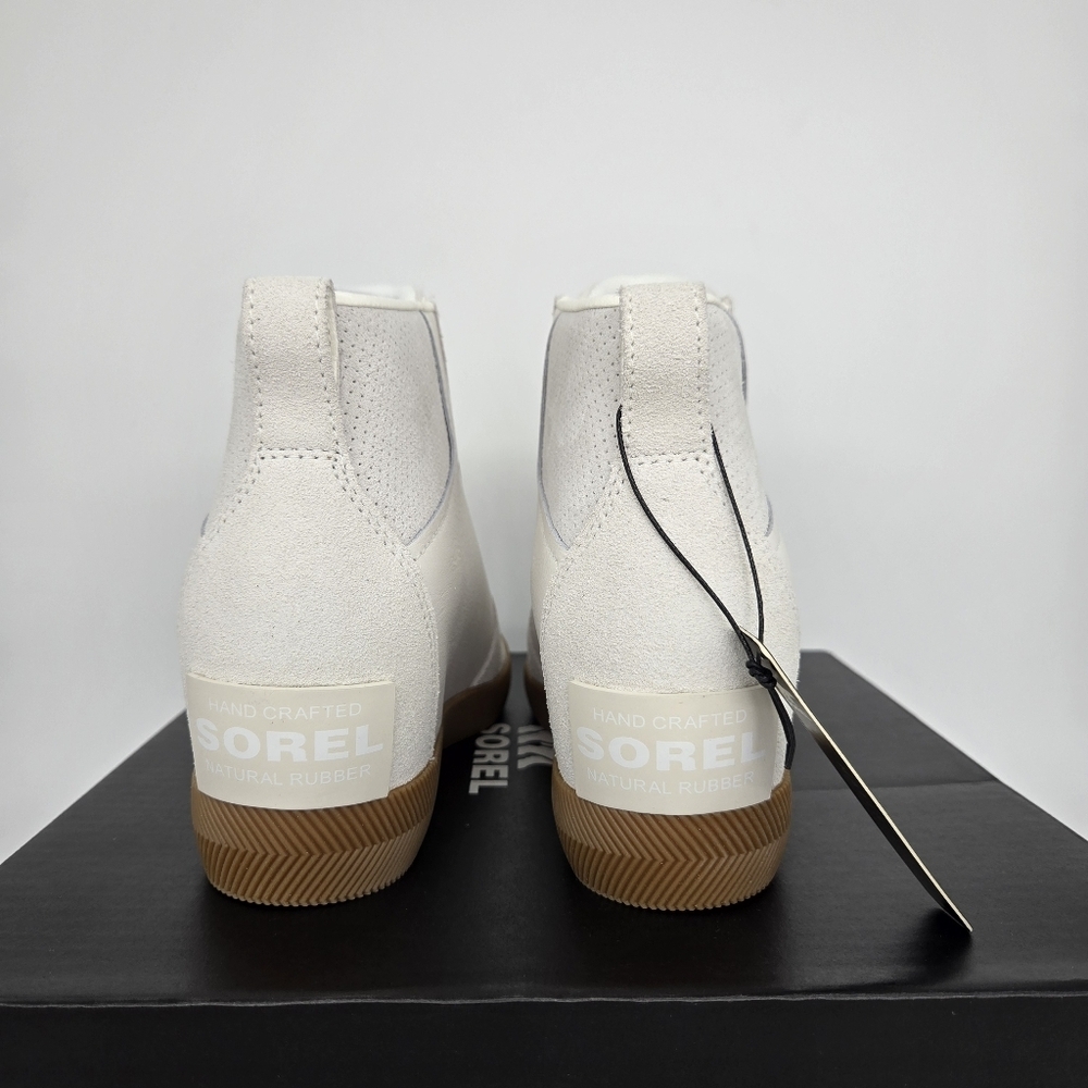 New Sorel Out N About Pull On Wedge Booties Leather Boots Women's Size 8 - Picture 4 of 8